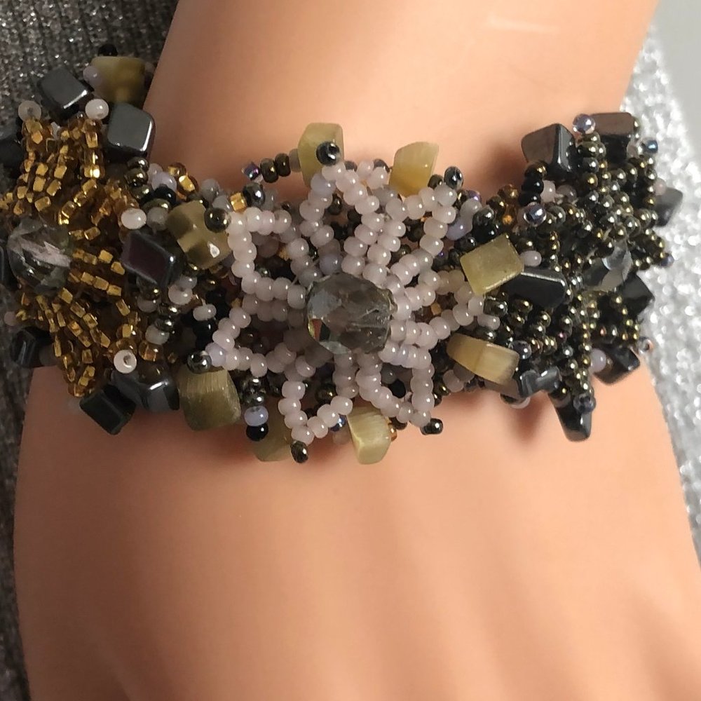 Hand beaded bracelet